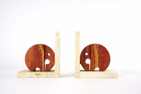 Fratelli Mannelli Travertin Buchstützen