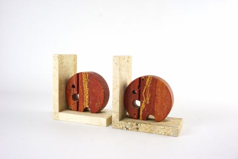 Fratelli Mannelli Travertin Buchstützen