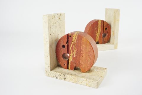 Fratelli Mannelli Travertine Bookends