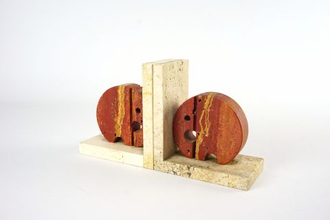 Fratelli Mannelli Travertin Buchstützen