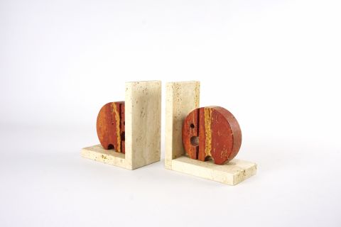 Fratelli Mannelli Travertin Buchstützen