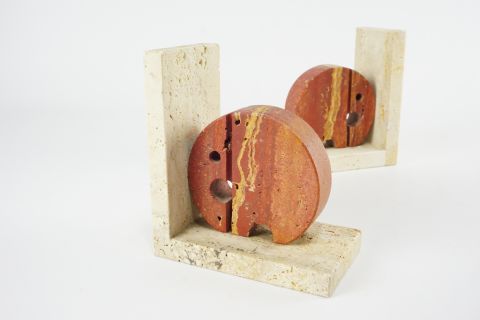 Fratelli Mannelli Travertine Bookends