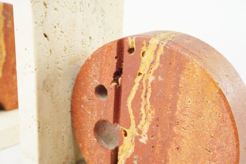 Fratelli Mannelli Travertin Buchstützen