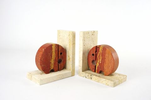 Fratelli Mannelli Travertin Buchstützen