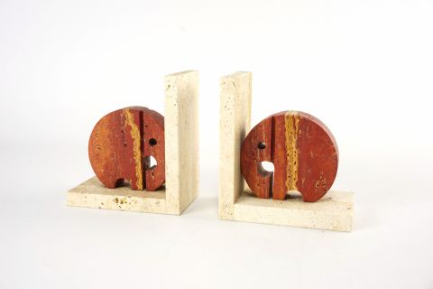 Fratelli Mannelli Travertine Bookends