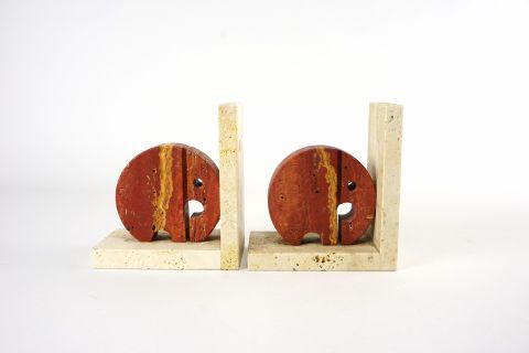 Fratelli Mannelli Travertine Bookends