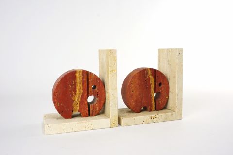 Fratelli Mannelli Travertine Bookends