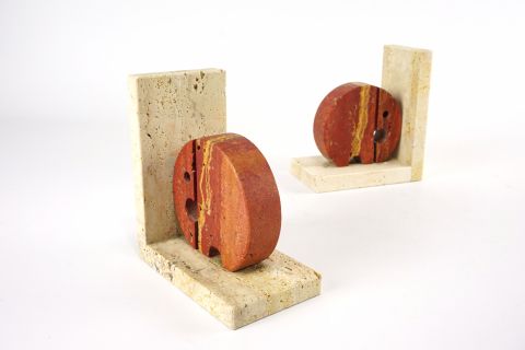 Fratelli Mannelli Travertine Bookends