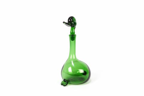 Gio Ponti Empoli Verde Glass Decanter Murano