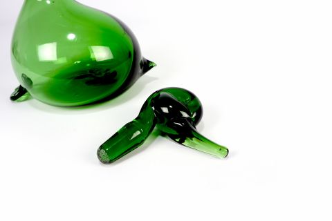 Gio Ponti Empoli Verde Glass Decanter Murano