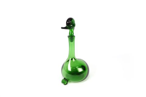 Gio Ponti Empoli Verde Glass Decanter Murano