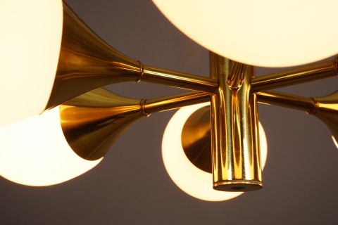 Golden Kaiser Sputnik Lampe