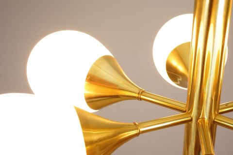 Golden Kaiser Sputnik Lampe