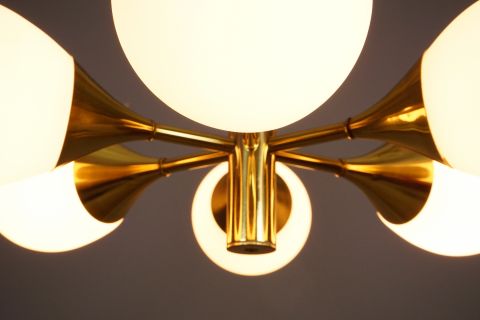 Golden Kaiser Sputnik Lampe