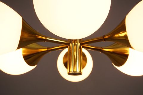 Golden Kaiser Sputnik Lampe
