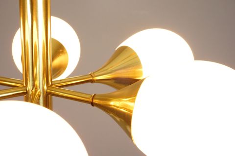 Golden Kaiser Sputnik Lampe