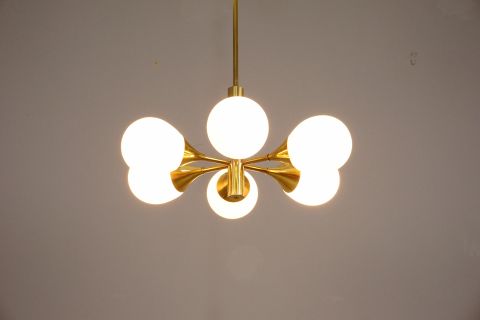 Golden Kaiser Sputnik Lampe