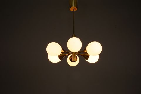 Golden Kaiser Sputnik Lampe