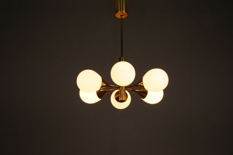 Golden Kaiser Sputnik Lampe
