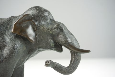 Japan Meiji Period    Bronze Elephant