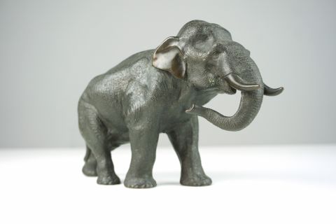 Japan Meiji Period    Bronze Elephant