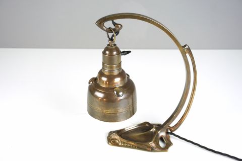 Jugendstil Art Nouveau Tisch & Wandlampe