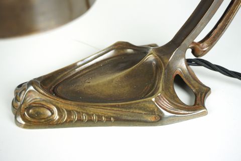 Jugendstil Art Nouveau Tisch & Wandlampe