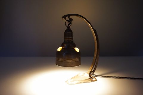 Jugendstil Art Nouveau Tisch & Wandlampe