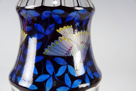 Art Nouveau caraf Haida Glass school