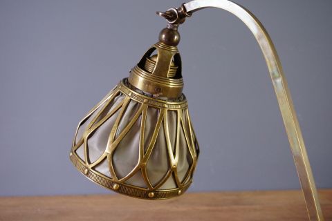 Jugendstil Tischlampe Bausch & Lomb