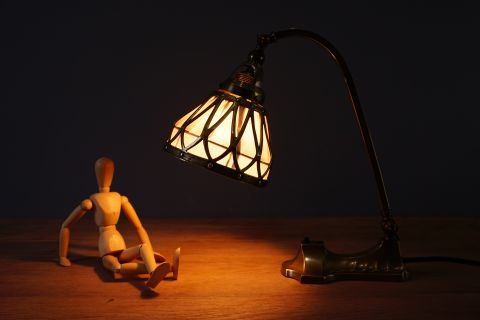 Art Nouveau Jugendstil lamp Bausch & Lomb