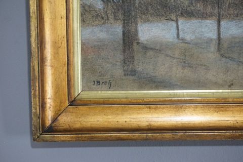 Julius Bretz Kreidezeichnung