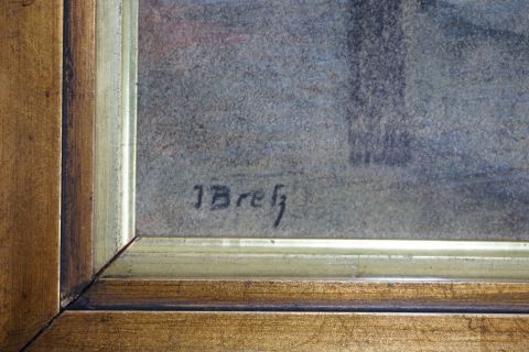 Julius Bretz Kreidezeichnung