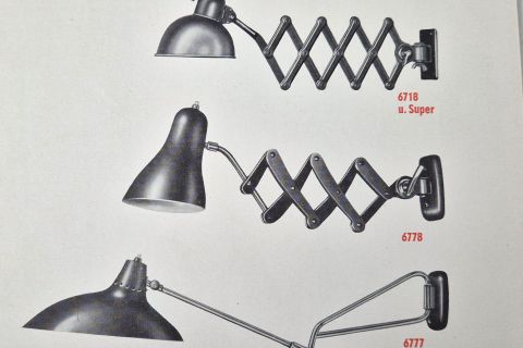 Kaiser Idell Scherenlampe Messing 6778