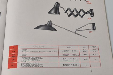 Kaiser Idell Scherenlampe Messing 6778