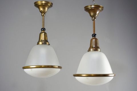 Kandem Glas Deckenleuchte von 1927