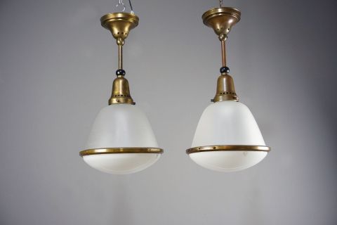 Kandem Glas Deckenleuchte von 1927