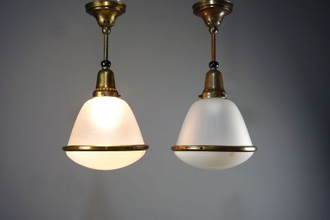 Kandem Glas Deckenleuchte von 1927