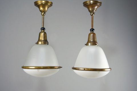 Kandem Glas Deckenleuchte von 1927