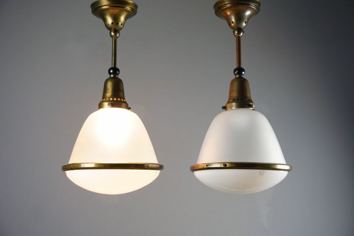 Kandem Glas Deckenleuchte von 1927