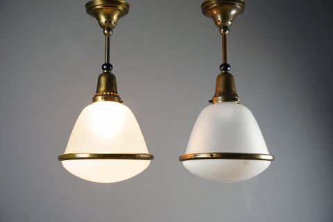 Kandem Glas Deckenleuchte von 1927