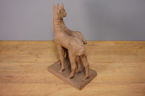 Karlsruhe Majolika 2 Fohlen Pferde