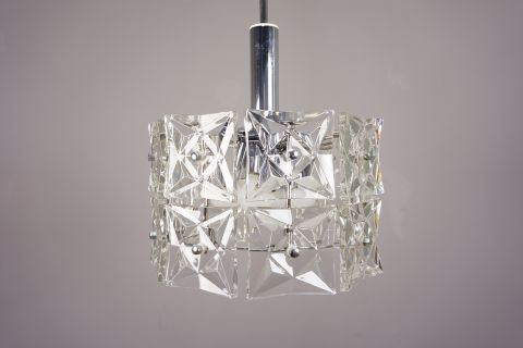 Kinkeldey Glas Kristall Leuchter Mid Century