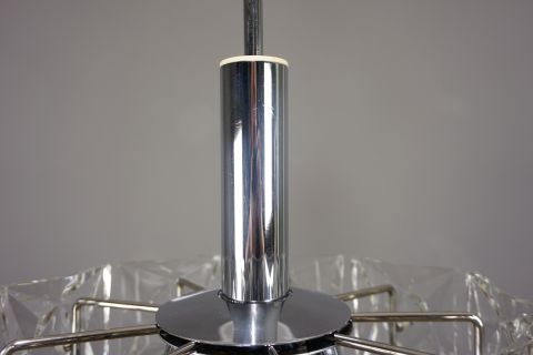 Kinkeldey Glas Kristall Leuchter Mid Century