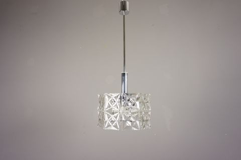 Kinkeldey Glas Kristall Leuchter Mid Century