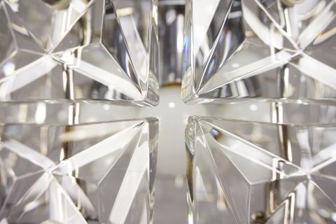 Kinkeldey Glas Kristall Leuchter Mid Century