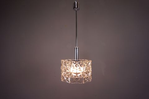 Kinkeldey Glas Kristall Leuchter Mid Century