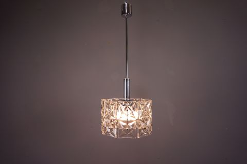 Kinkeldey Glas Kristall Leuchter Mid Century