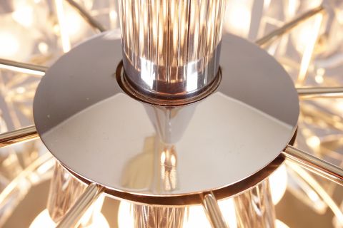 Kinkeldey Glas Kristall Leuchter Mid Century