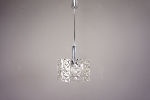 Kinkeldey Glas Kristall Leuchter Mid Century